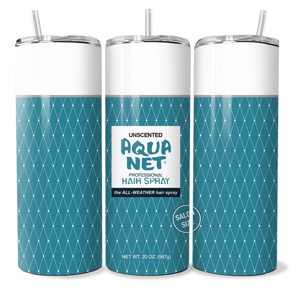 Turquoise 20oz Tumbler Unscented Aqua Net Profesional Hair Spray
